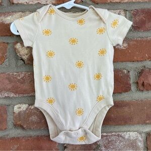 Old Navy Sun 3-6m Short Sleeve Onesie Yellow Tan Summer